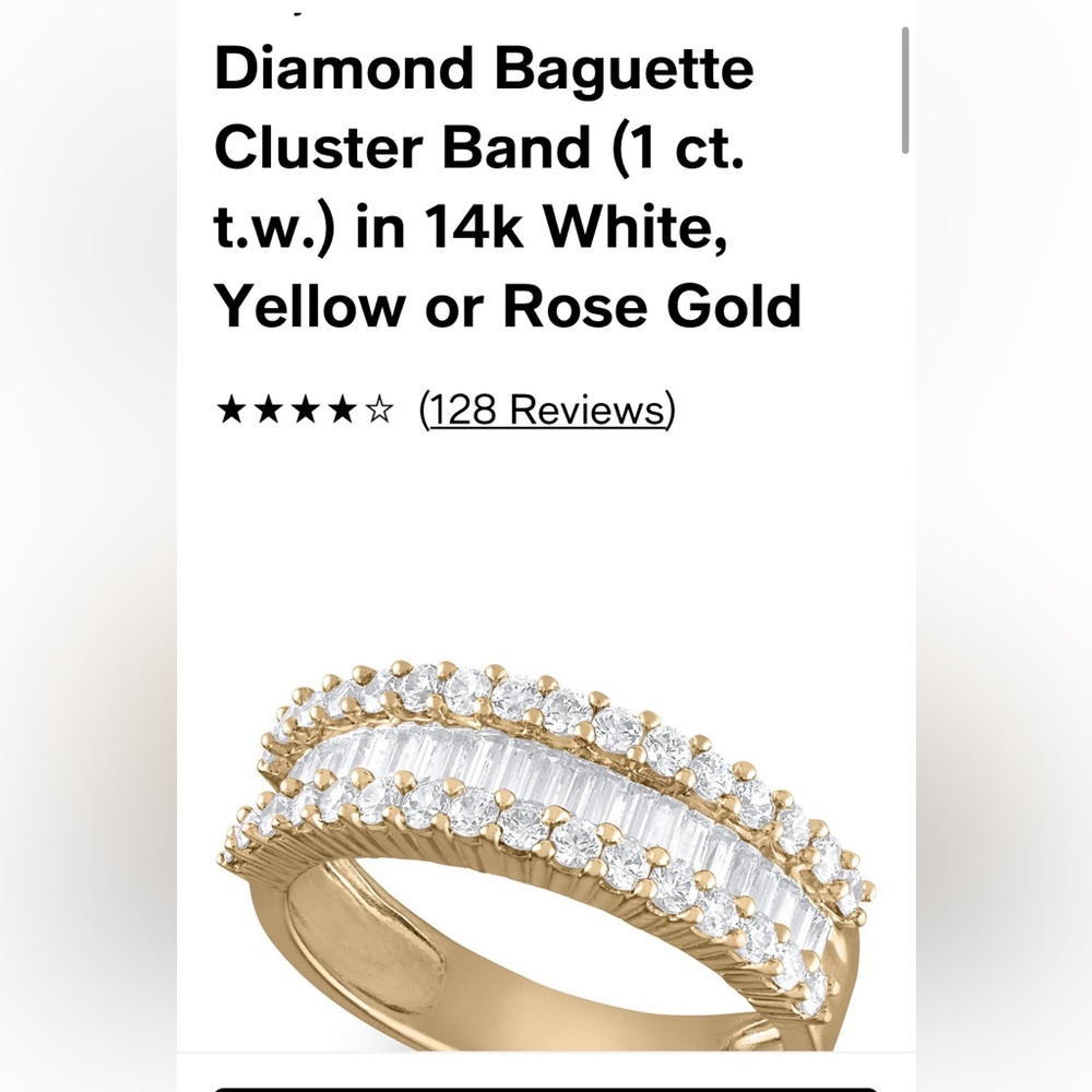 Diamond Baguette Cluster Ring